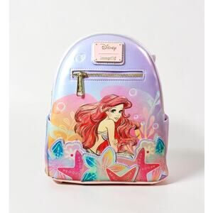 Loungefly Disney Ariel Soft Floral Mini Backpack UK Exclusive NWT